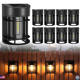 Sl08 Visit The Doeslag Store 8 Pack Waterproof Solar Fence Lights For Garden Steps Stairs Backyard