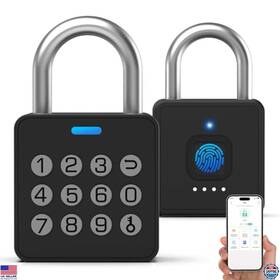 Yl-p7 Visit The Eseesmart Store Fingerprint Padlock - Biometric Keyless Lock Waterproof For Gym Shed Gate