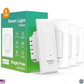 Kg5-4 Visit The Ghome Store Smart Wi-fi Light Switches Voice Control Compatible With And Google Home 4 Pack