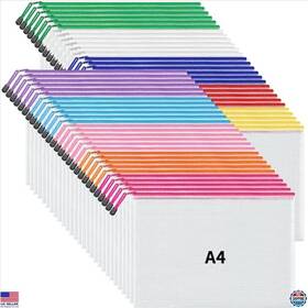 Op728c-56 Visit The Jarlink Store 56 Pack A4 Zipper Mesh Document Pouches 10 Colors Waterproof Storage Bags