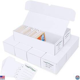 J166 Visit The Joyoumess Store Trading Card Storage Box With Dividers For Baseball And Game Collection 6 Pack