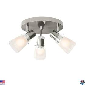 17982-002 Visit The Laite Lumens Store 10 Inch Decorative Track Lighting Kit Brushed Steel 3-light Adjustable Fixture