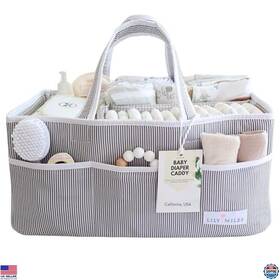 Lm-0004 Visit The Lily Miles Store Baby Diaper Caddy Organizer - Nursery Storage Tote For Newborn Boys And Girls