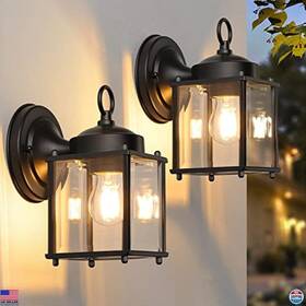 Gs8648 Visit The Matameye Store Outdoor Waterproof Wall Lanterns Black Sconce Light Fixtures 2 Pack