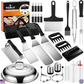 Jt-n-a16-pp Visit The N Noble Family Store 37pc Flat Top Grill Accessories Set With Spatula Cleaning Kit Basting Cover