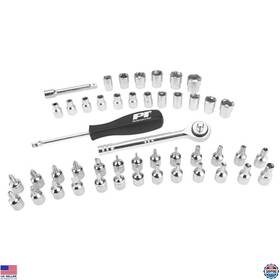 W1177 Visit The Performance Tool Store 47pc Socket And Bit Set - High-performance Kit For Mechanics Diy