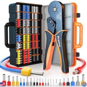 Cp81515 Visit The Preciva Store Self-adjustable Ratchet Crimping Tool Kit For Awg 28-5 Ferrules 1275pcs