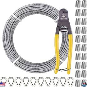 Sr08 Visit The Rectoo Store 200ft 1/8 Inch Stainless Steel Cable 7x7 Strands For Deck Railing High Strength