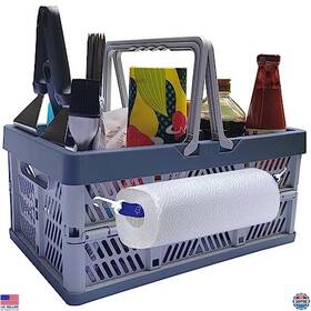 Ds-cp-009 Visit The Rilltowpe Store Bbq Sauce And Tool Storage Basket - Perfect For Outdoor Grilling Beach Days