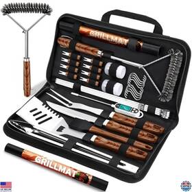 B0cq7z6k43 Visit The Rinpir Store 31pcs Heavy Duty Bbq Grill Accessories Set Stainless Steel Tools And Carry Bag
