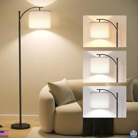Mf18166a Visit The Sunmory Store Modern Arc Floor Lamp With Adjustable Shade 9w 3 Color Temperatures Black