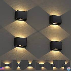 Ts-g0806-30-4p Visit The T-sun Store Solar Fence Lights 4 Pack - 3000k Warm White Ip65 Waterproof Auto On/off