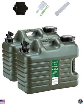 B0f1mklbc9 Visit The Upwoigh Store 5 Gallon Water Jug Set Of 2 No Leakage Camping Container Bpa Free Portable