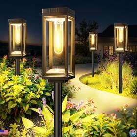 Tpl061 Visit The Wdtpro Store 8 Pack Solar Pathway Lights Outdoor Auto On/off Garden Landscape Decor