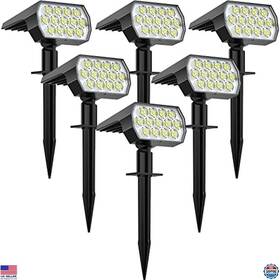 Cpd-16 Visit The Welalo Store 6 Pack Solar Spot Lights 65 Led 3 Modes Ip68 Waterproof Landscape