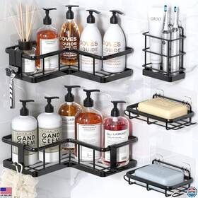 Ys-426-5-a Visit The Yasonic Store Corner Shower Caddy Organizer 5-pack Adhesive Rustproof Shelves No Drilling