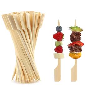 21zq0002 Vivinin 396 Pcs Bamboo Skewers 3.5 Inches Wooden For Appeti