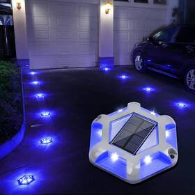 21003zm Volisun Solar Dock Lights Driveway Deck 12-pack 12 Pack White Blue