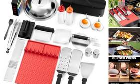 Cf-sk106-bl-39 Vozzyoto 38 Psc Griddle Accessories Kit For Blackstone Flat Top Grill Tools With