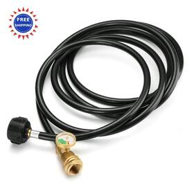 Hg0031-inus Wadeo 12 Ft Propane Extension Hose With Gauge Leak Detector Replacement