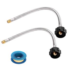 It0247-mdus Wadeo Hg0043 15 Inch Stainless Braided Rv Propane Pigtail Hose With Type 1 Connection - Ac
