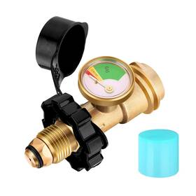 Hg0049-mdus Wadeo Upgraded Pol Propane Tank Adapter With Gauge Converts Lp Servi