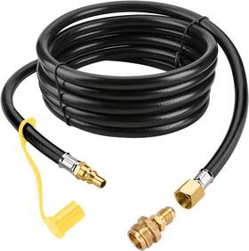 Hg0053-inus Wadeo 12 Ft Propane Quick Connect Hose For Rv To Gas Grill Connec