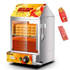 Wantjoin 745166516568 Hot Dog Steamer - 28.8 Quart Commercial Electric With Bu
