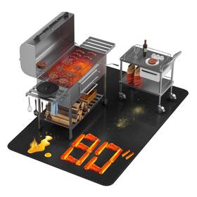Gm8048 Wasmicro Extra Large 80x48 Inch Grill Mat For Outdoor Under Bbq Griddle Charcoal Fl