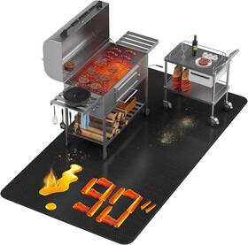 Gm9048 Wasmicro Extra Large 90x48 Outdoor Under Grill Mat Flat Top Deck Patio Protection
