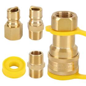 Natural002 Wayasdcu 1/2 Inch Qdd Lp Natural Gas Quick Connect Fittings Kit Nat
