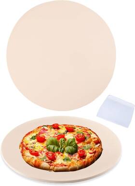 Ps1402 Waykea 14 Inch Pizza Stone Cordierite Baking For Oven And Large Light Yellow