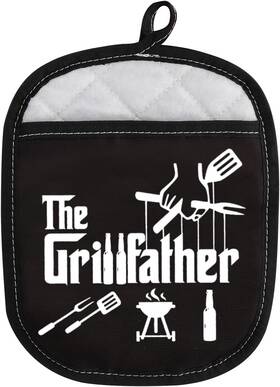 Wcgxko 792323679284 Grill Master Bbq Lover Gift Funny Potholder For Dad Grandpa The Gr