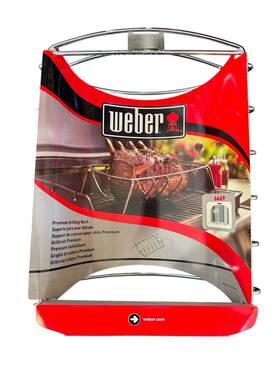 Weber 077924010835 Premium Barbecue Rack For Ribs And Roasts. New
