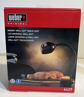 6427 Weber 077924081569 Grill Out Table Light Outdoor Bbq Grilling Brand New/sealed
