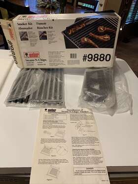 Weber 077924098802 Nos Vintage Steam-n-chips Smoker Kit 1996 Gas Grills Wow