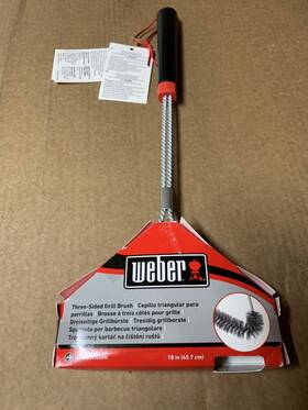 Weber 077924159534 18-inch Three-sided Grill Brush
