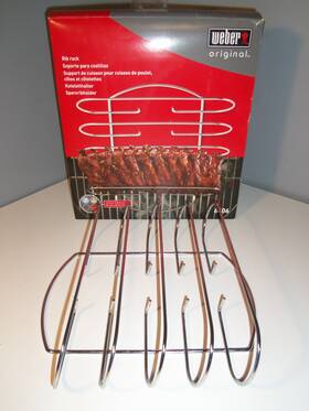 6406 Weber Original Rib Grill Rack Bbq Silver Stainless Steel