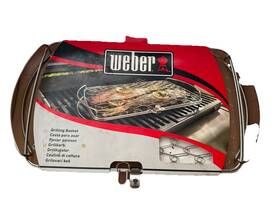 6471 Weber Large Grilling Stainless Steel Fish Vegetable Grill 16 Inch X 10 New