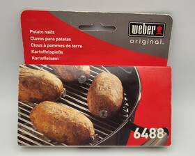 6488 Weber Stainless Steel Potato Nails Set Of 6 With Case Brand New