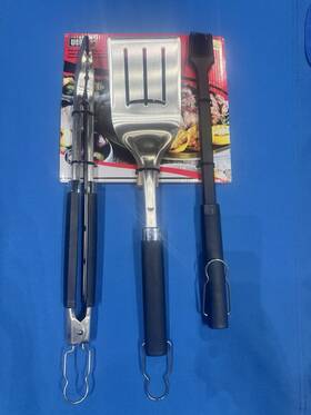 6772 Weber Precision 3-piece Bbq Grill Tool Set Stainless Steel