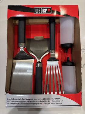 6776 Weber 5-piece Flat Top Griddle Tool Set 077924193538