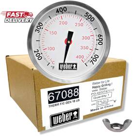 67088 Weber 726084961739 Replacement Thermometer Center Mount 2-3/8 Inch Diameter