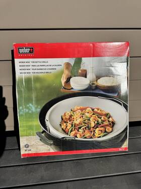 8412 Weber Brand New 22 Inch Kettle Stainless Steel Wok Rare And No Longer Available