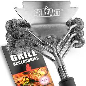 Weetiee 658437043727 Grillart Grill Brush And Scraper Bristle Free - Safe Bbq For -sta