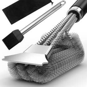 Weetiee Life 658437344268 Grill Brush With Extra Strong Long Handle Bbq Cleaner Accessories - Safe Wire