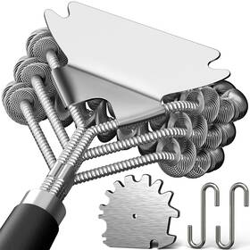 Weetiee Life 658437424793 Stainless Steel Bbq Grill Brush And Bristle-free Scraper Universal Cleaning Tool