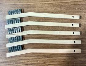 44805 Weiler 7-1/2 Stainless Steel Tooth Brushes On Wood Handles 5 Pc Deal