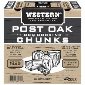78157 Western Premium Bbq Grill Cooking Chunks Post Oak 500 Cu. Inch -