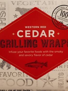 Western Red 758317900611 Cedar Grilling Wraps Set Of 8 With Twine Natural Fiber Include